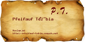 Pfeifauf Tóbia névjegykártya